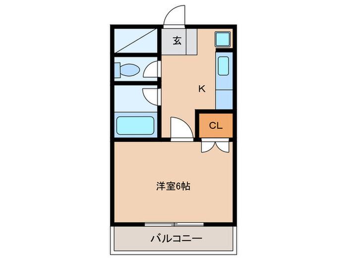 ANGE CLAIR(1K/4階)の間取り写真
