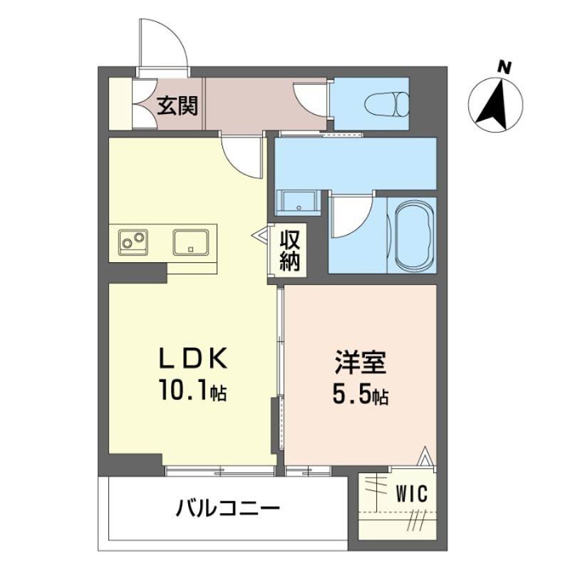 フィオリス(1LDK/2階)の間取り写真