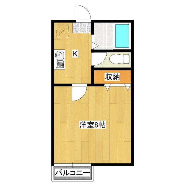 小岩モールハイツ(1K/1階)の間取り写真