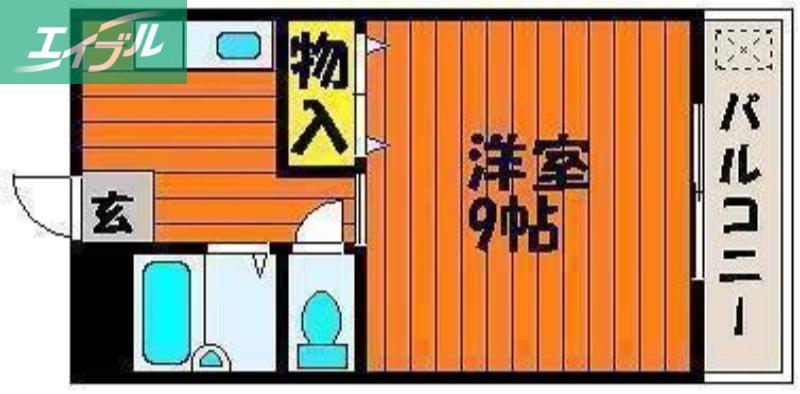 ラ・メール神田(1K/3階)の間取り写真