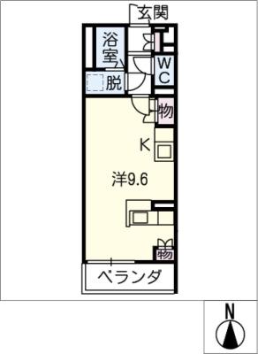  レオネクストフィオーレ(ワンルーム/3階)の間取り写真