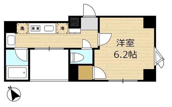 HIROSセンター北ビル(1K/5階)の間取り写真