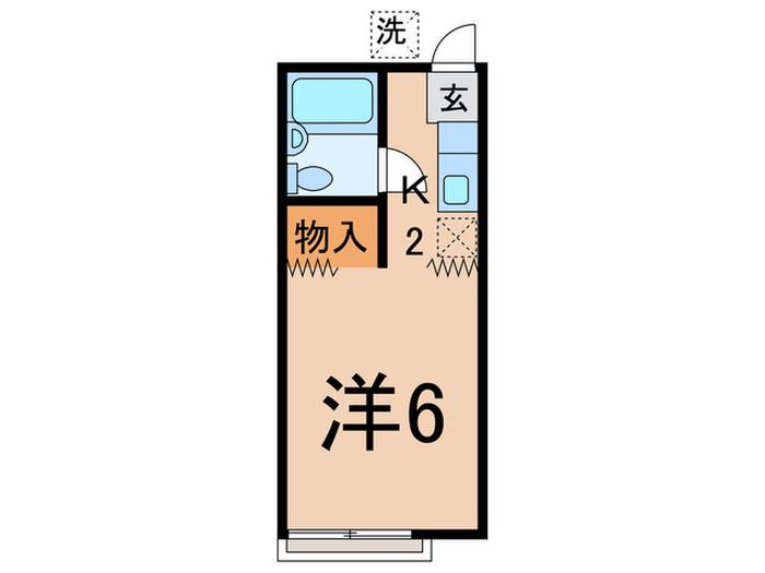 ストークイチキ(1K/2階)の間取り写真