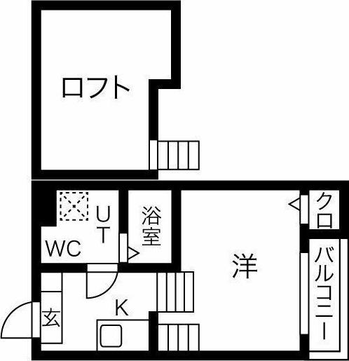 OMレジデンス本陣鳥居通(1K/1階)の間取り写真