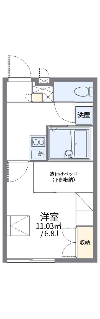 レオパレスオリーブリーフ(1K/2階)の間取り写真