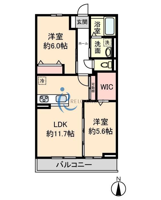 グレースメゾン背戸口(2LDK/1階)の間取り写真