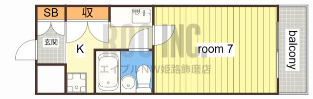 さくらコーポアビックス(1K/3階)の間取り写真
