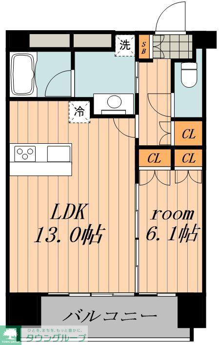 グランアベニュー名駅(1LDK/13階)の間取り写真