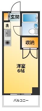 宮澤ビル(ワンルーム/3階)の間取り写真