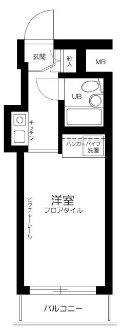 トップ押上(1K/10階)の間取り写真