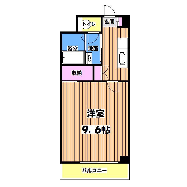 エステートピア黒沢II(1K/2階)の間取り写真