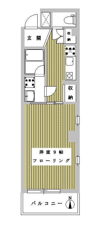 コモドパラッツォ本町(1K/3階)の間取り写真