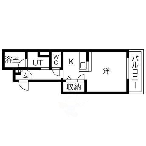 ソルテ東加古川駅前(1K/3階)の間取り写真