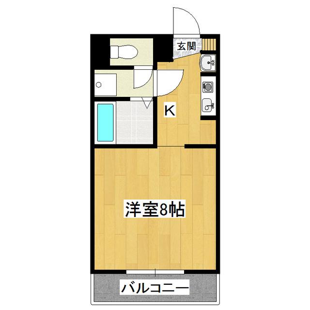 シティパルみぎもみ(1K/2階)の間取り写真