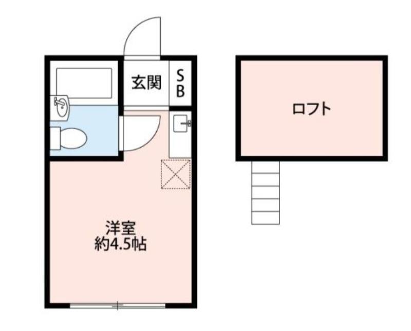 東大和ハイランド(ワンルーム/1階)の間取り写真