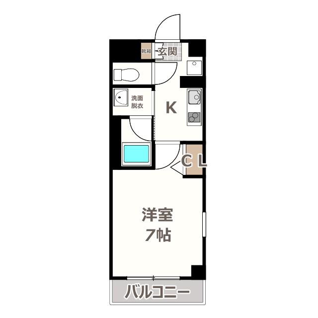 ラフォンテ今川駅前(1K/5階)の間取り写真