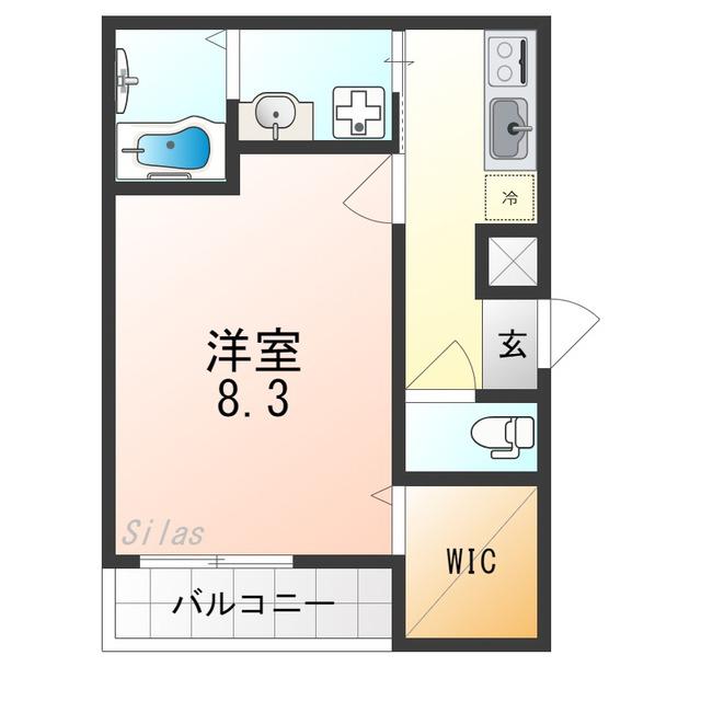 フジパレス堺百舌鳥梅北(1K/1階)の間取り写真