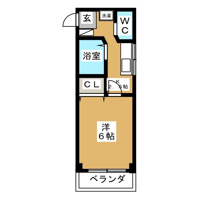 MAISON CLASSIQUE(1K/2階)の間取り写真
