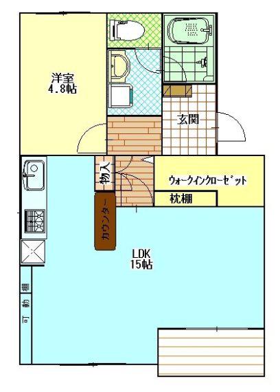 ハイツテクトピア掛川II(1LDK/2階)の間取り写真