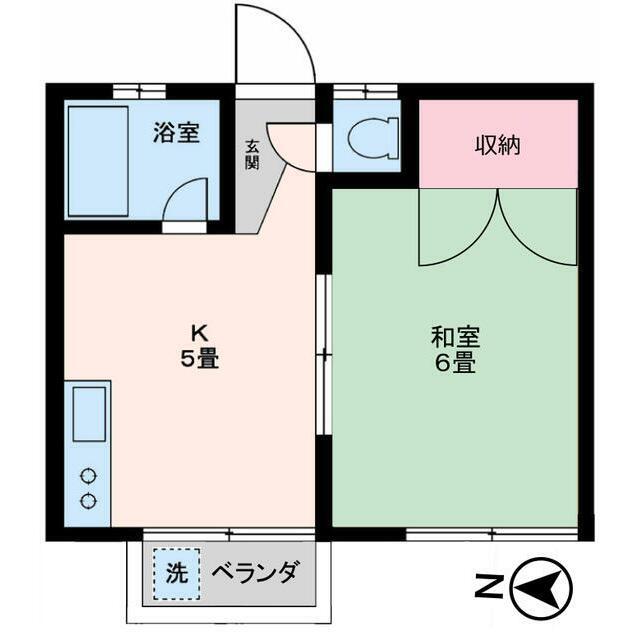 メゾンなつめ(1K/2階)の間取り写真