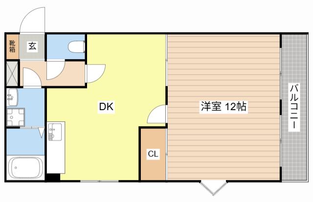 プラザ堅田(1DK/2階)の間取り写真