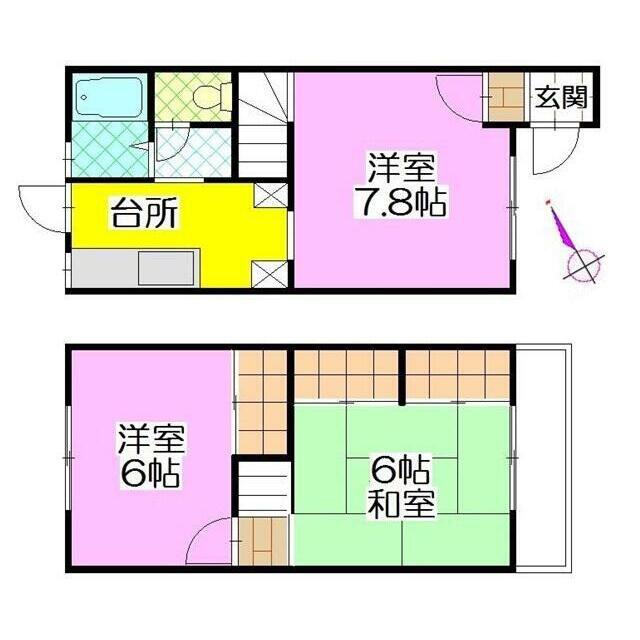 ハイネスハイムA(3K/1階)の間取り写真