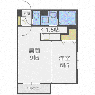 リアン213(1LDK/3階)の間取り写真