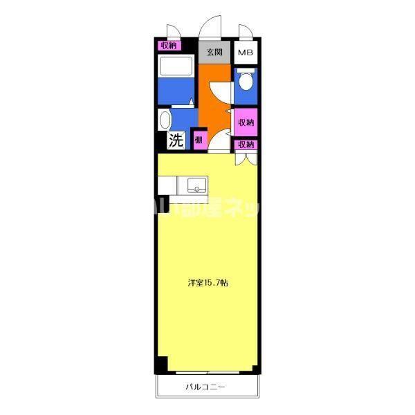 アメニティマンション(ワンルーム/3階)の間取り写真