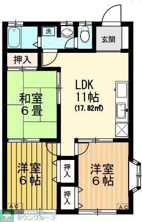 サン・グレイス柏(3LDK/2階)の間取り写真