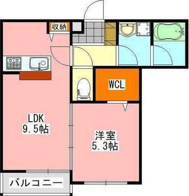 R-EIGHT(1LDK/3階)の間取り写真