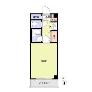 ドミール佐久間(1K/3階)の間取り写真