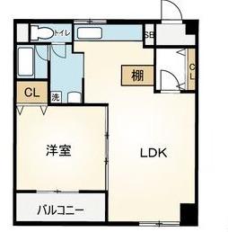 ハイツ小松(1LDK/4階)の間取り写真