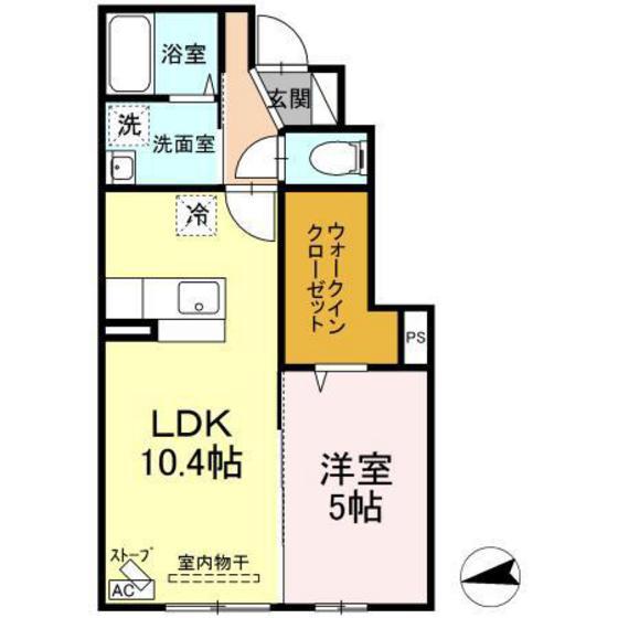 サン・スクエア(1LDK/1階)の間取り写真