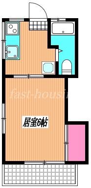 コーポひろし(1K/2階)の間取り写真