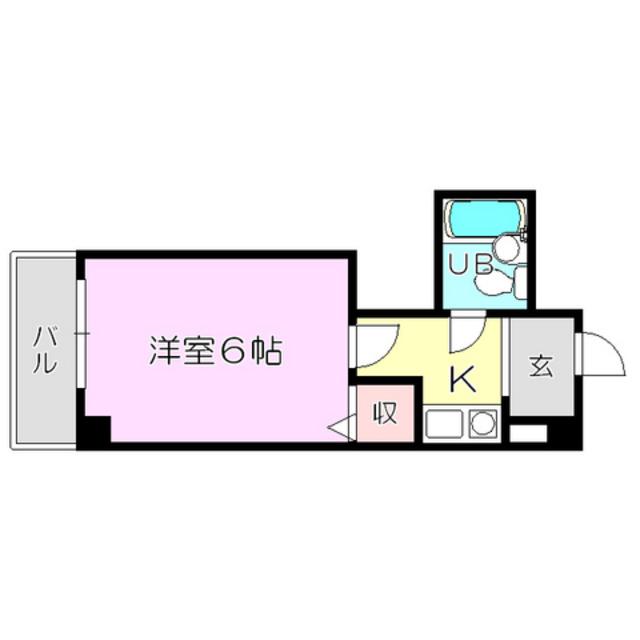 ハイム淡路(1K/3階)の間取り写真