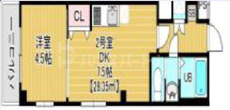 CHARMANT MAISON(1DK/2階)の間取り写真