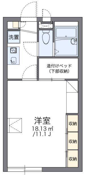 レオパレスヒロ(1K/1階)の間取り写真