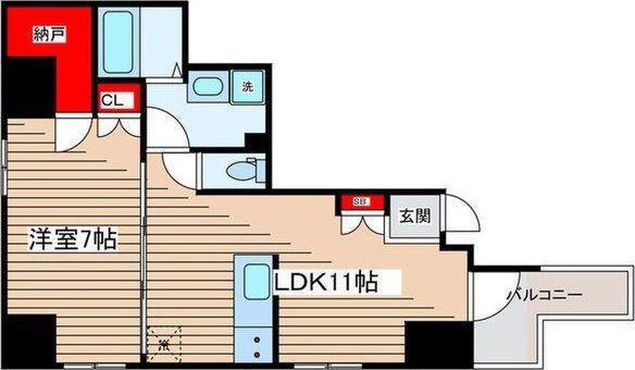 GLOBE RESIDENCE SKYTREE AVENUE(1LDK/4階)の間取り写真