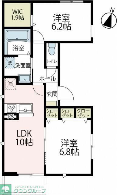 メゾン・ド・ルポ大倉山(2LDK/3階)の間取り写真