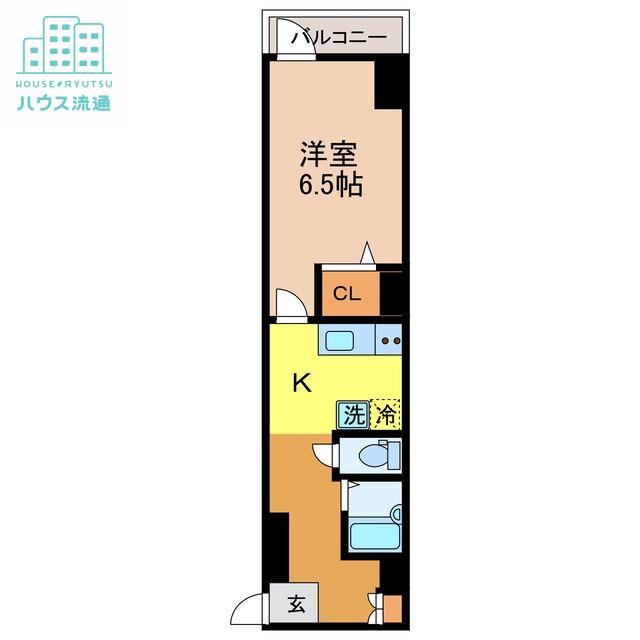MODERN PALAZZO 眼鏡橋(1K/2階)の間取り写真