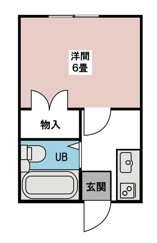 サンヒルズ飯塚(1K/2階)の間取り写真