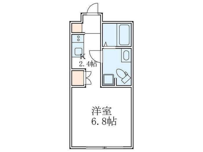 PASEO都立大学 サウス(1K/2階)の間取り写真