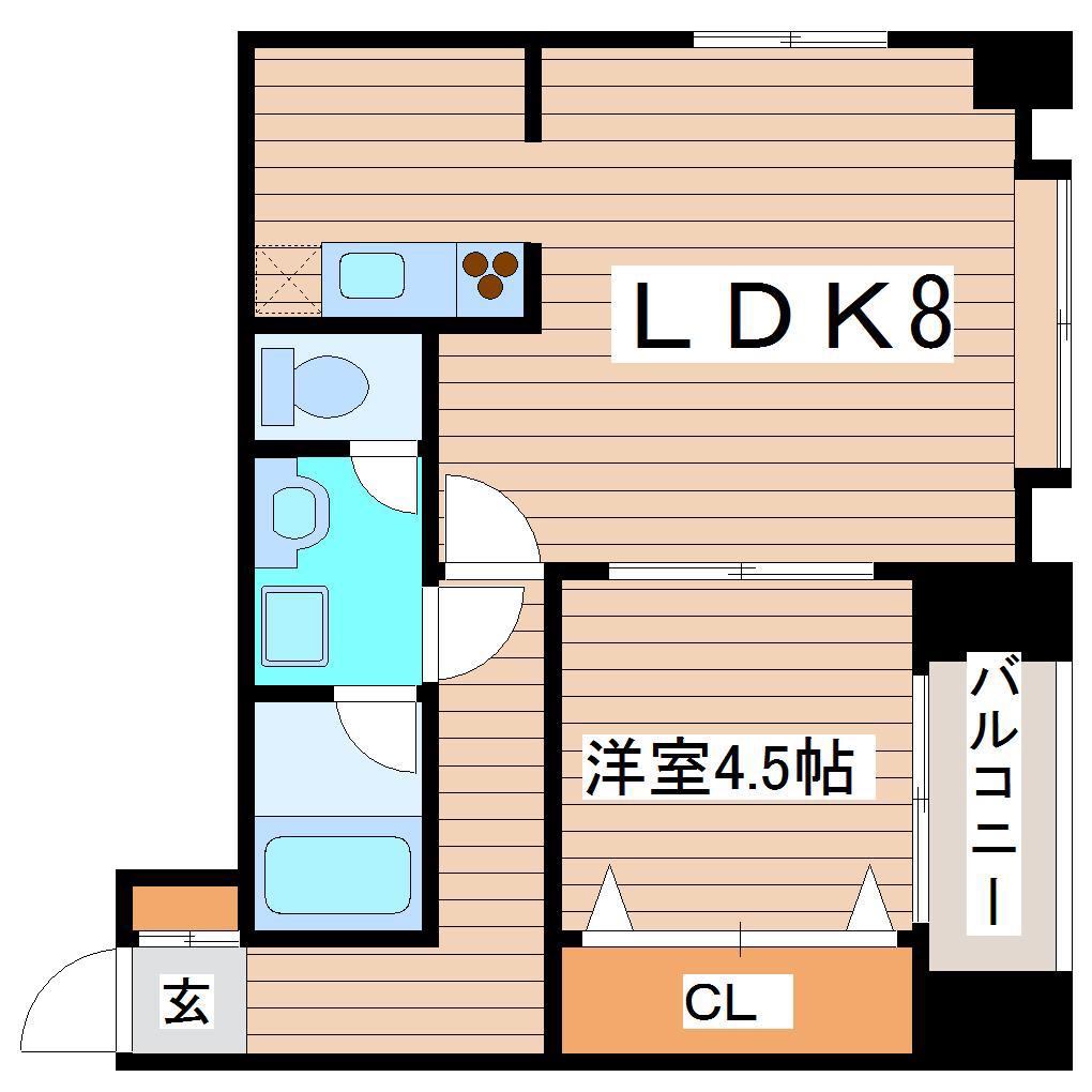 リエス春日町(1LDK/5階)の間取り写真