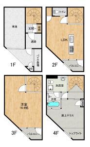 BE IVY(1LDK/1階)の間取り写真