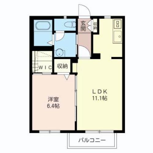 欅コート(1LDK/1階)の間取り写真