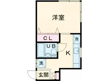 山崎アパート(1K/2階)の間取り写真