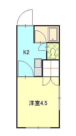 菅商マンション(1K/2階)の間取り写真