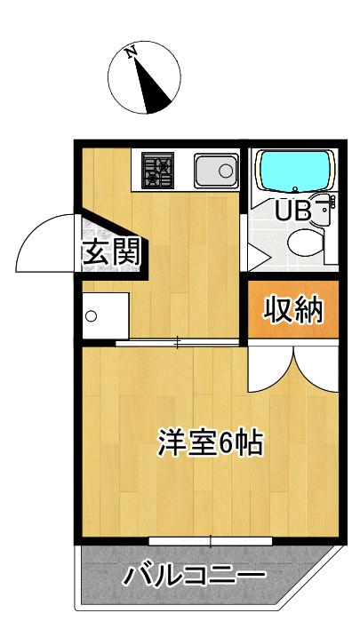 第2木村ビル(1K/2階)の間取り写真