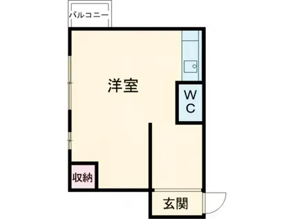 浅井ビル(1DK/3階)の間取り写真