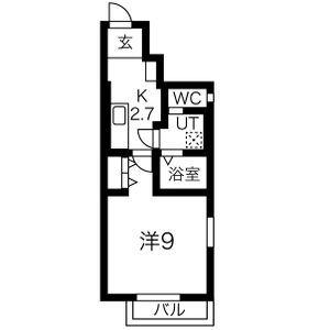 FIRST花巻(1K/1階)の間取り写真